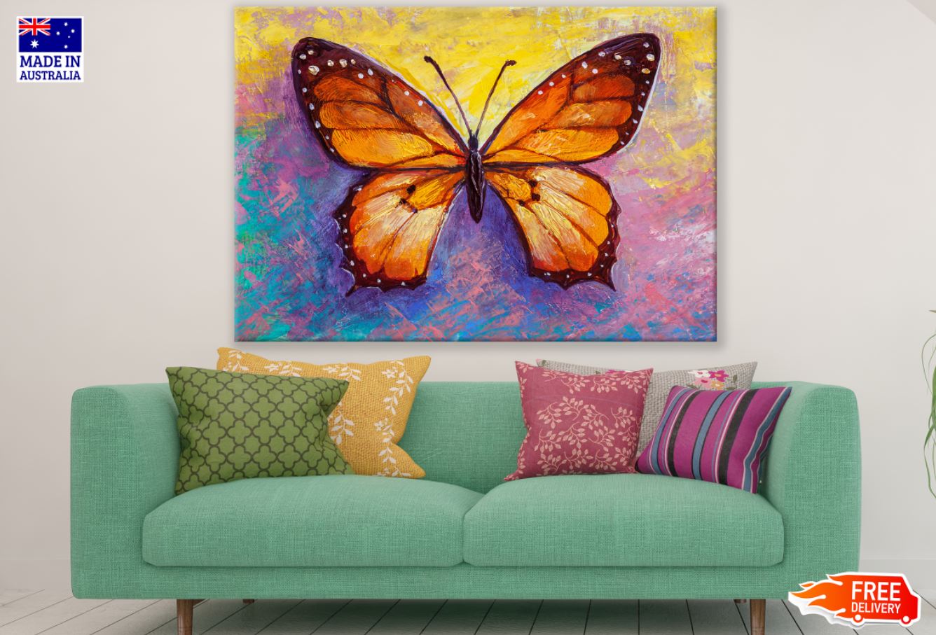 Colorful Butterfly Oil Painting Print 100% Australian Made