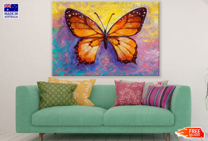 Colorful Butterfly Oil Painting Print 100% Australian Made
