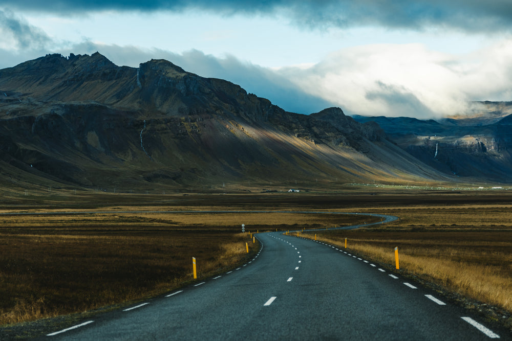 Long Road with Mountain View Dark Print 100% Australian Made