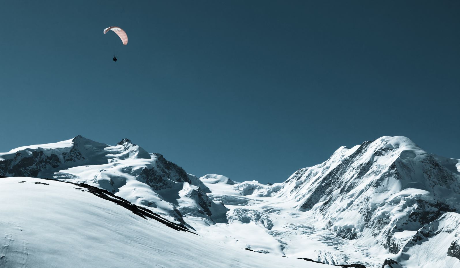 Parachute Over Snow Mountain View Print 100% Australian Made