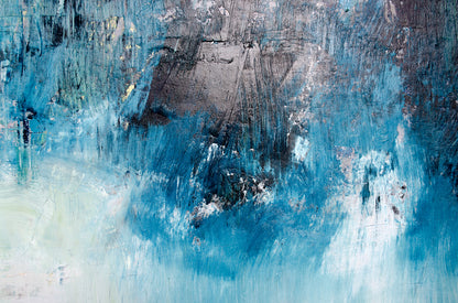 Blue & Black Abstract Painting Home Decor Premium Quality Poster Print Choose Your Sizes