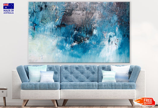 Blue & Black Abstract Painting Print 100% Australian Made