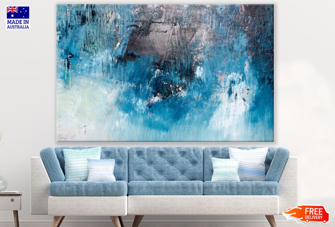 Colorful Abstract Painting Design Print 100% Australian Made