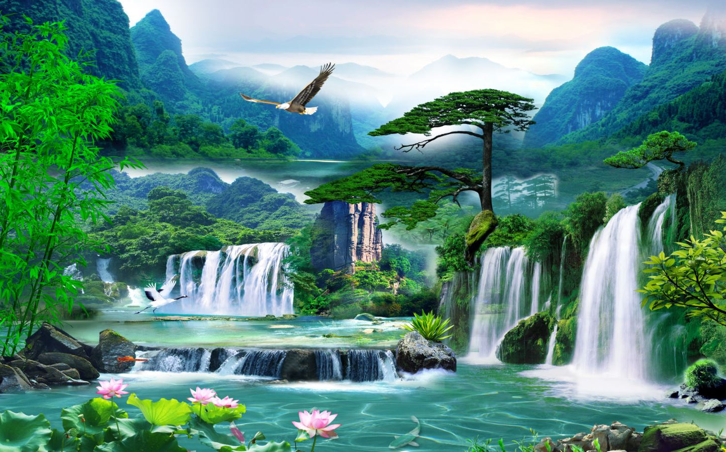 Stunning Waterfall Scenery Photograph Print 100% Australian Made
