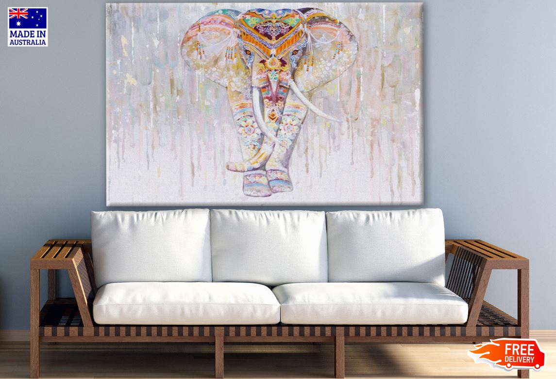 Abstract Elephant Watercolor Painting Print 100% Australian Made