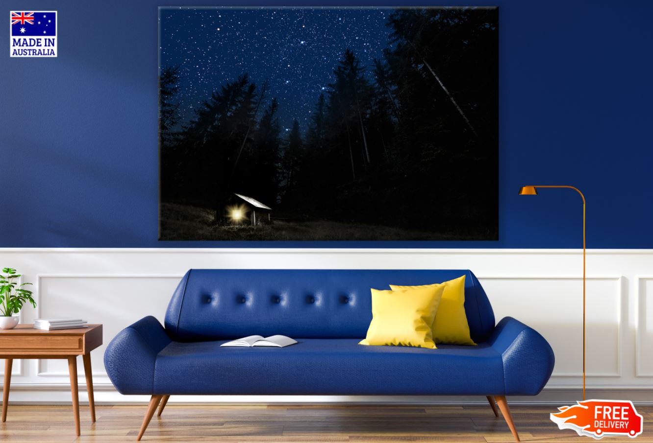 Forest Night Scenery Print 100% Australian Made