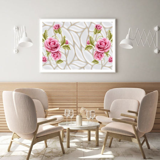 Pink Flower Vines 3D Design Home Decor Premium Quality Poster Print Choose Your Sizes