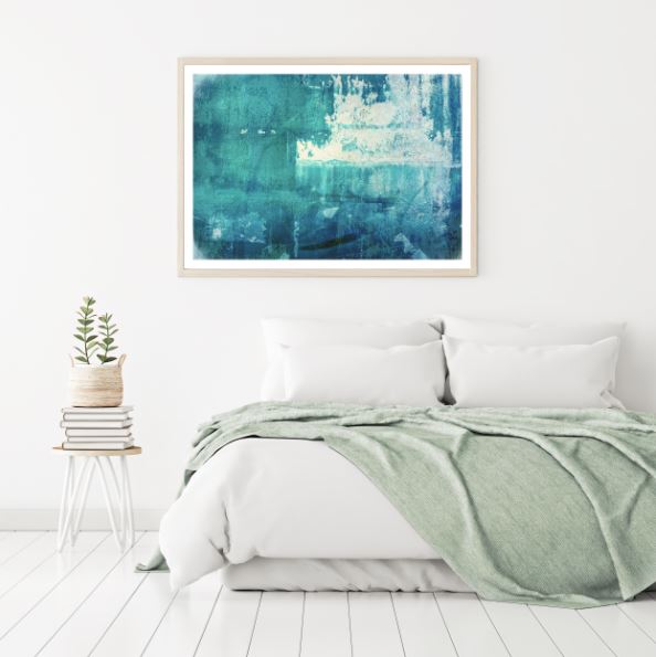 Blue & White Abstract Painting Home Decor Premium Quality Poster Print Choose Your Sizes