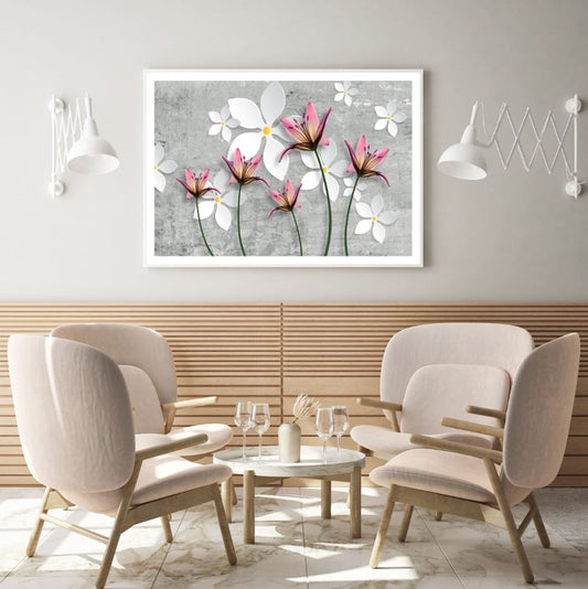 Colorful Flowers 3D Design Home Decor Premium Quality Poster Print Choose Your Sizes