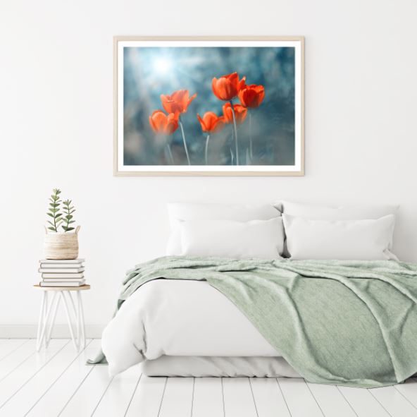 Orange Flowers Closeup Photograph Home Decor Premium Quality Poster Print Choose Your Sizes