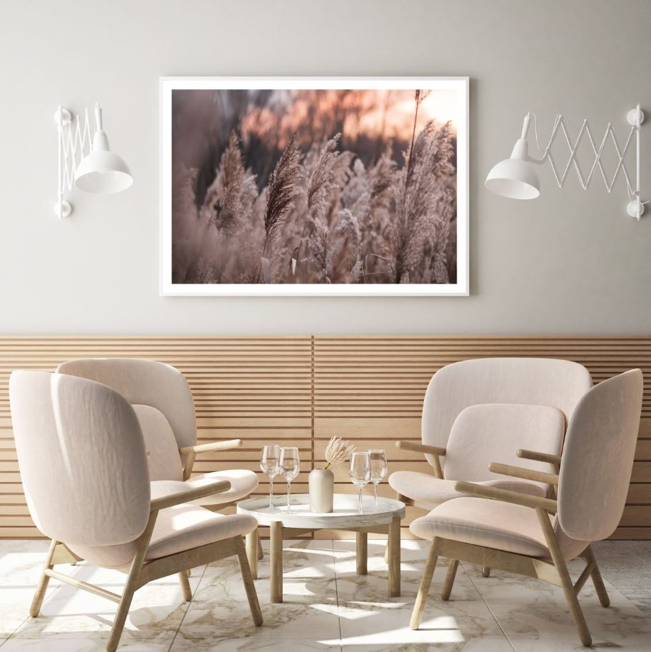 Grass Sunset Scenery Photograph Home Decor Premium Quality Poster Print Choose Your Sizes
