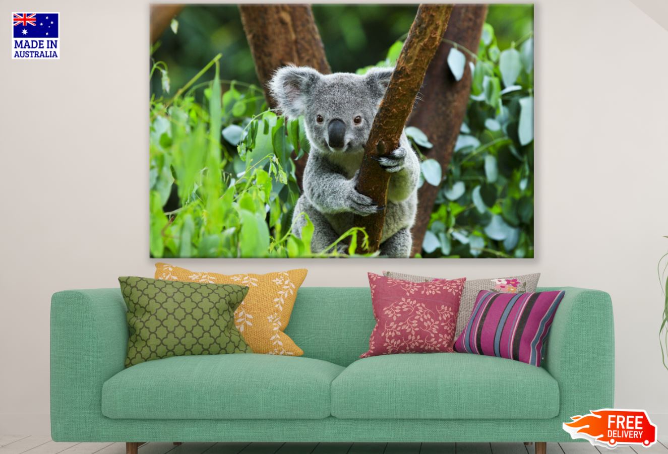 Koala Bear on Tree Photograph Print 100% Australian Made