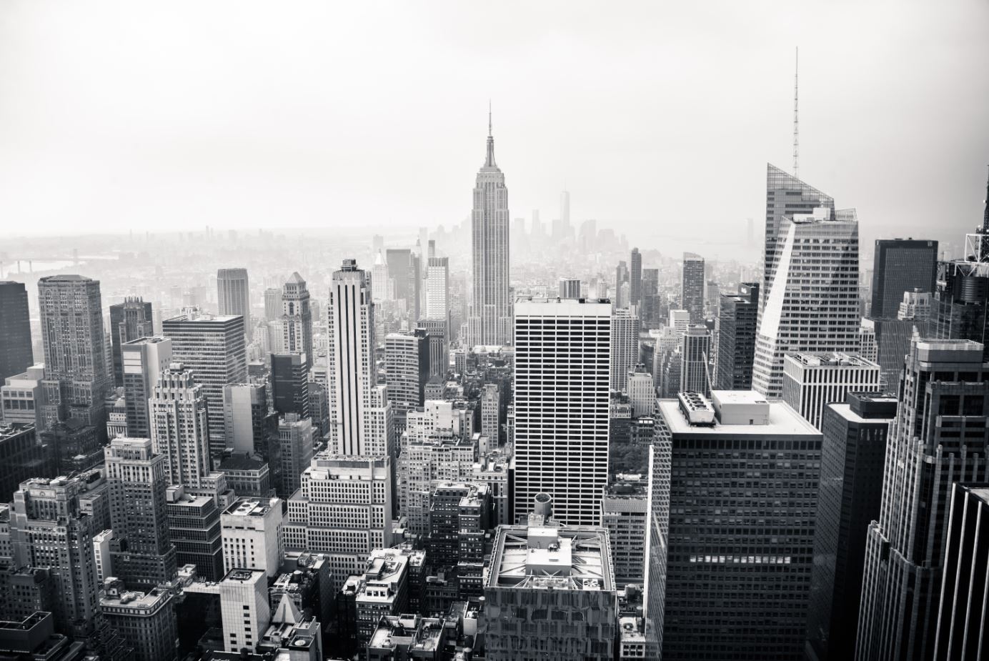 City Skyline View B&W Print 100% Australian Made