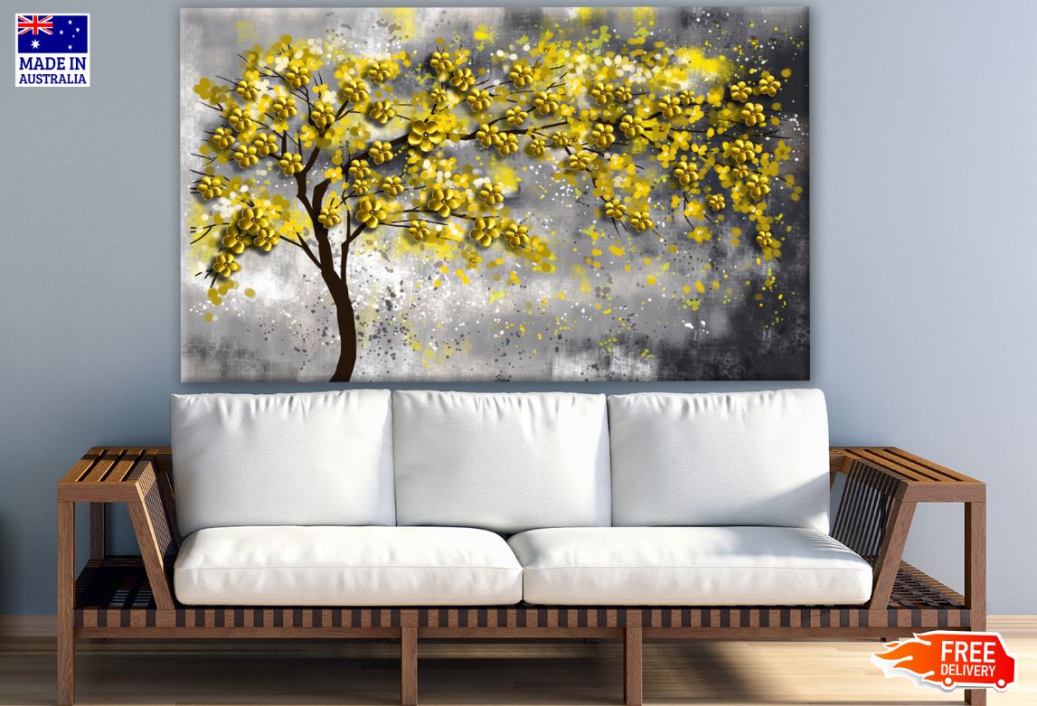 Gold Tree Abstract Design Print 100% Australian Made