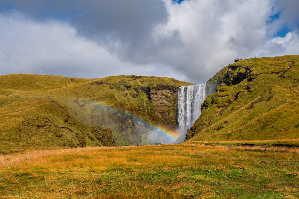 Stunning Waterfall Photograph with Rainbow Print 100% Australian Made