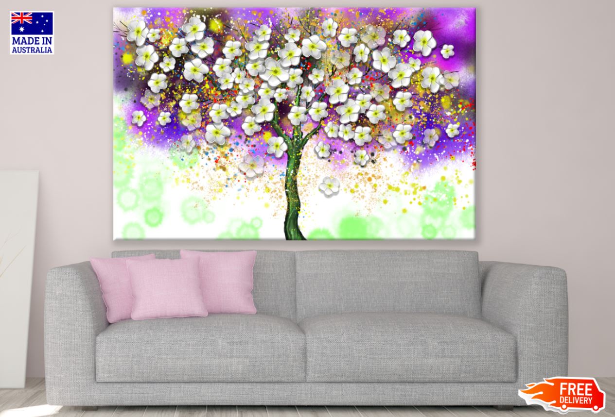 Colorful Flower Tree 3D Design Print 100% Australian Made