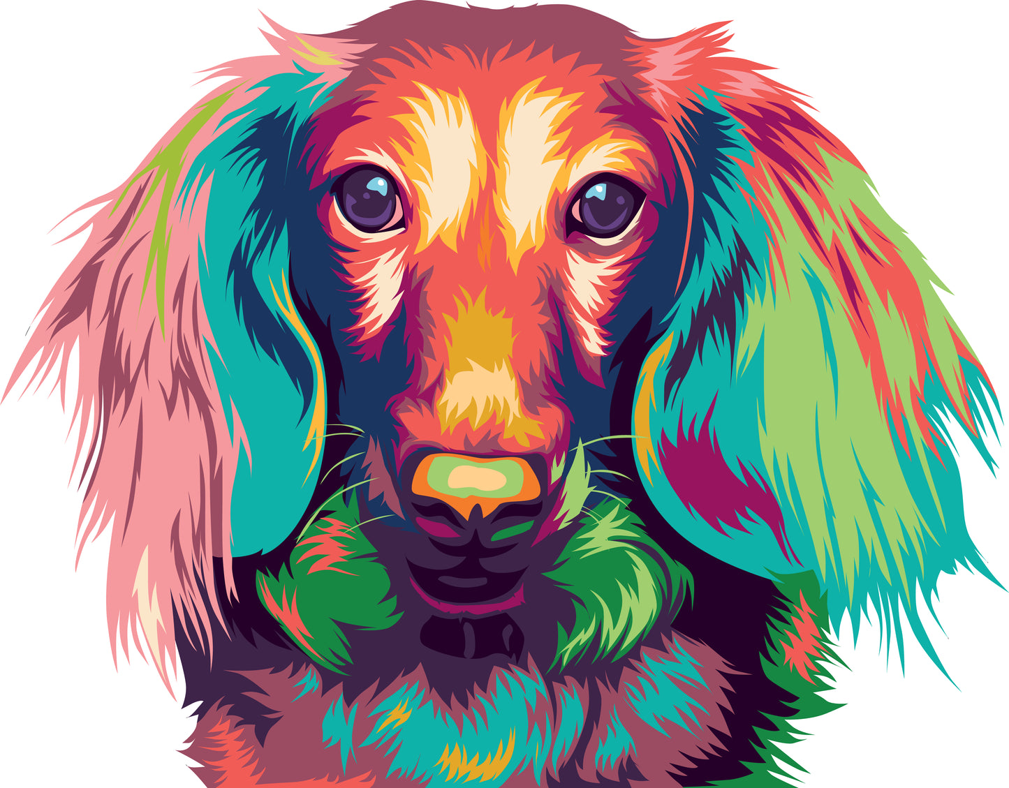 Dog Portrait Abstract Design Print 100% Australian Made