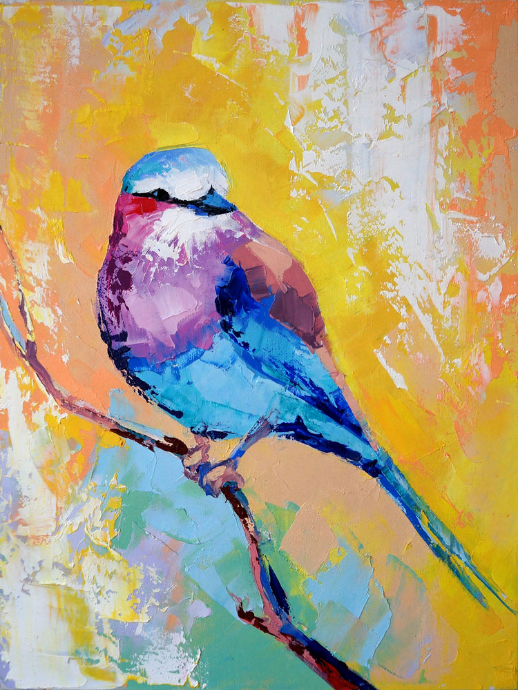 Colorful Bird Abstract Painting Print 100% Australian Made