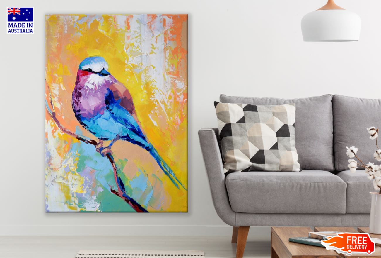 Colorful Bird Abstract Painting Print 100% Australian Made