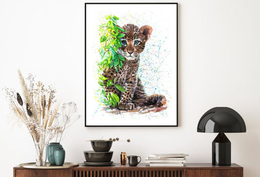 Tiger Cub Watercolor Painting Home Decor Premium Quality Poster Print Choose Your Sizes
