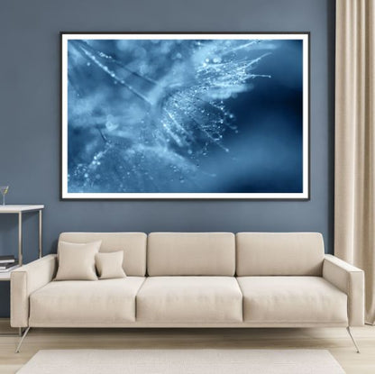 Waterdrops on Dandelion Flowers Photograph Home Decor Premium Quality Poster Print Choose Your Sizes