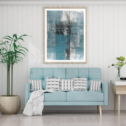 Blue & Black Abstract Design Home Decor Premium Quality Poster Print Choose Your Sizes