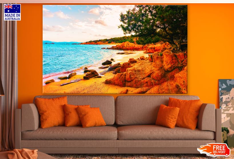 Capriccioli Beach in Costa Smeralda Scenery Photograph Print 100% Australian Made