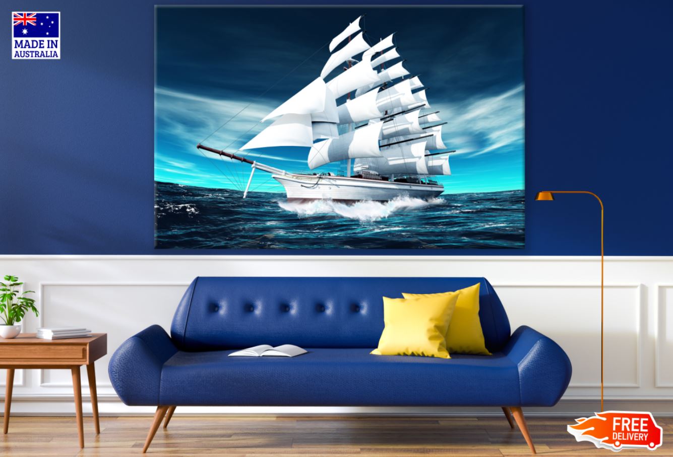 Ship on Sea Photograph Print 100% Australian Made