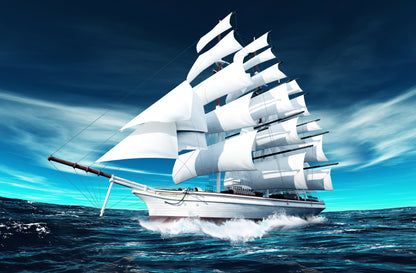 Ship on Sea Photograph Print 100% Australian Made