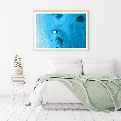 Boats on Stunning Sea Photograph Home Decor Premium Quality Poster Print Choose Your Sizes