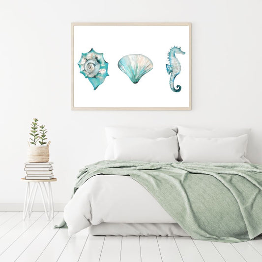 Sea Animals Watercolor Painting Home Decor Premium Quality Poster Print Choose Your Sizes