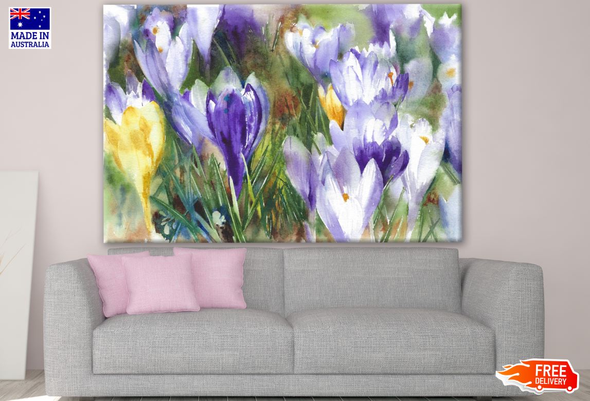 Colorful Watercolor Floral Painting Print 100% Australian Made