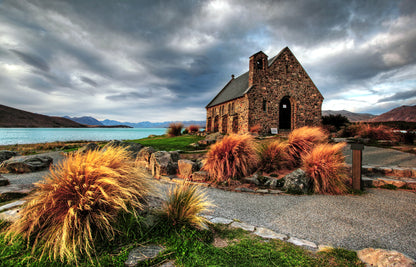 Farm House Scenery Photograph Home Decor Premium Quality Poster Print Choose Your Sizes