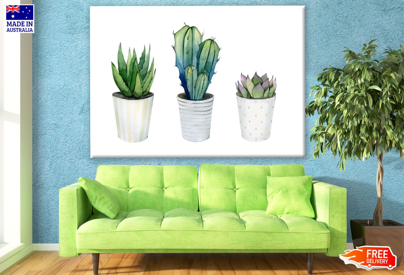 Cactus Plants Watercolor Painting Print 100% Australian Made