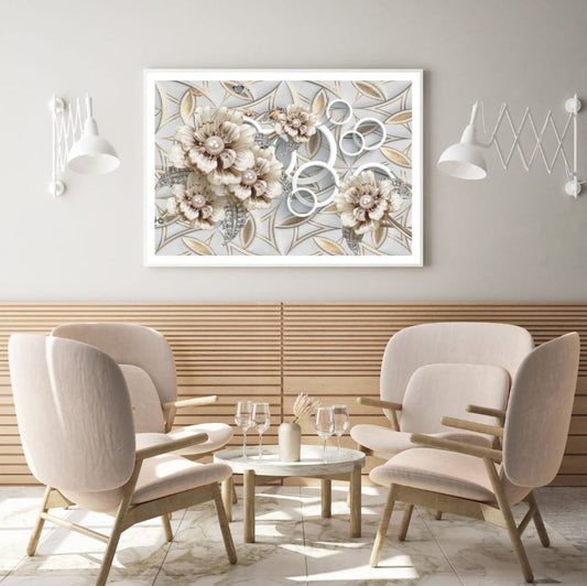Flowers 3D Abstract Design Home Decor Premium Quality Poster Print Choose Your Sizes