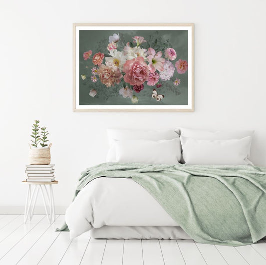 Colorful Flowers Digital Art Home Decor Premium Quality Poster Print Choose Your Sizes