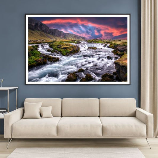 Stunning River Sunset Scenery Photograph Home Decor Premium Quality Poster Print Choose Your Sizes