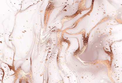 Abstract Granite Pink & Gold Design Print 100% Australian Made