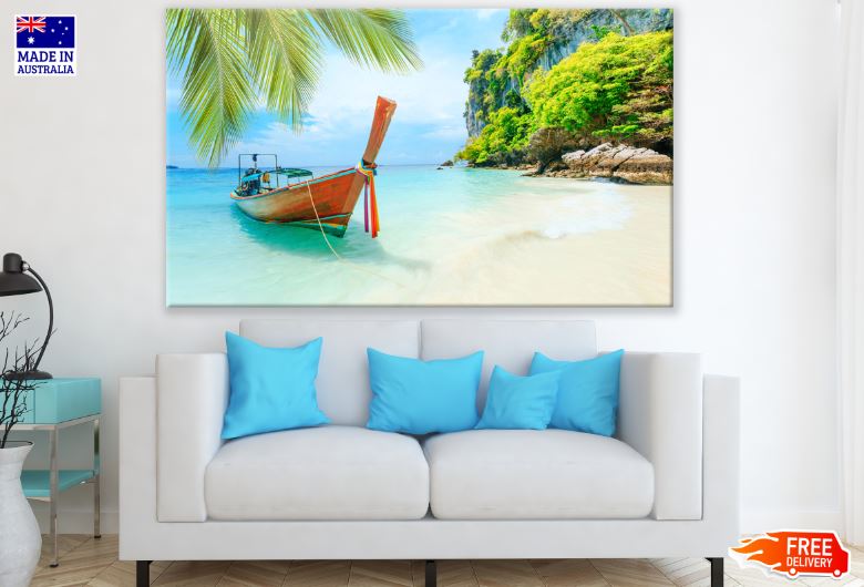 Boat on Stunning Sea Photograph Print 100% Australian Made