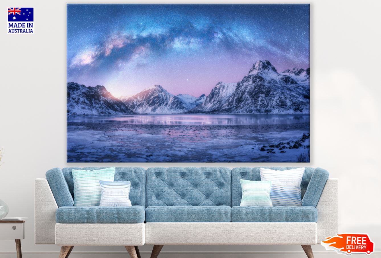 Lake & Mountain Scenery View Print 100% Australian Made