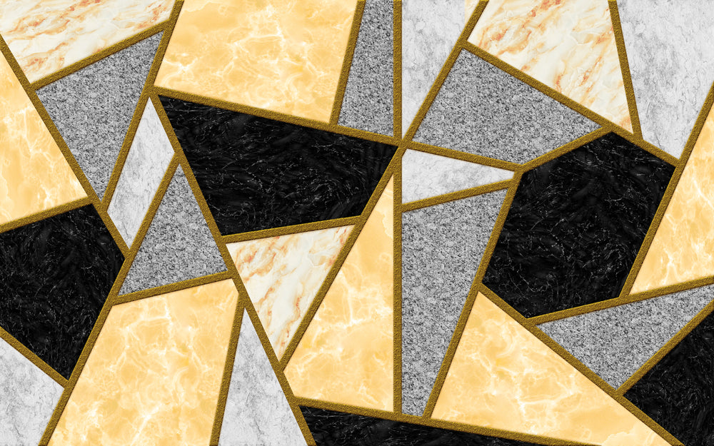 Gold & Black Abstract Design Print 100% Australian Made