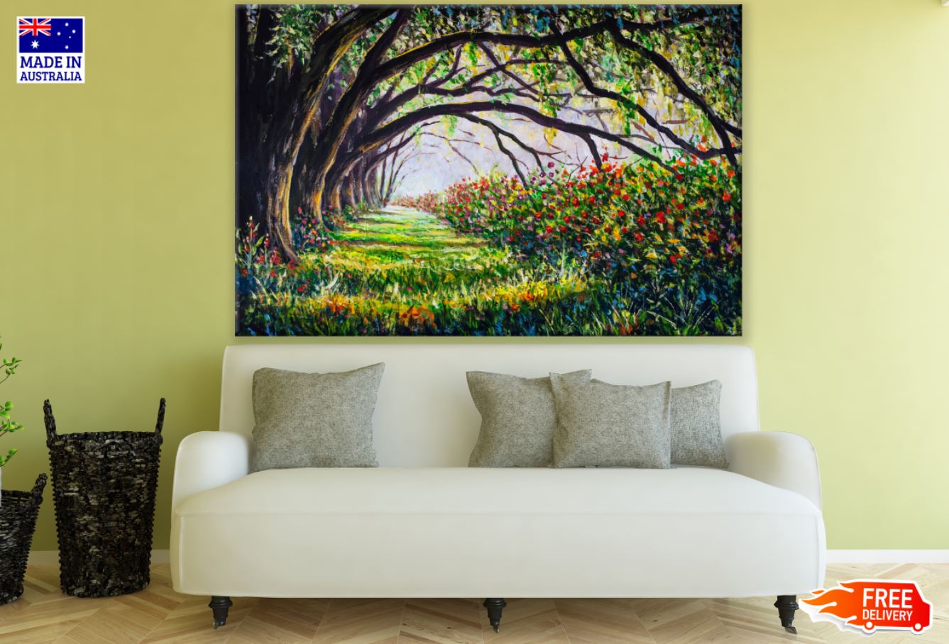 Trees & Bushes Oil Painting Print 100% Australian Made