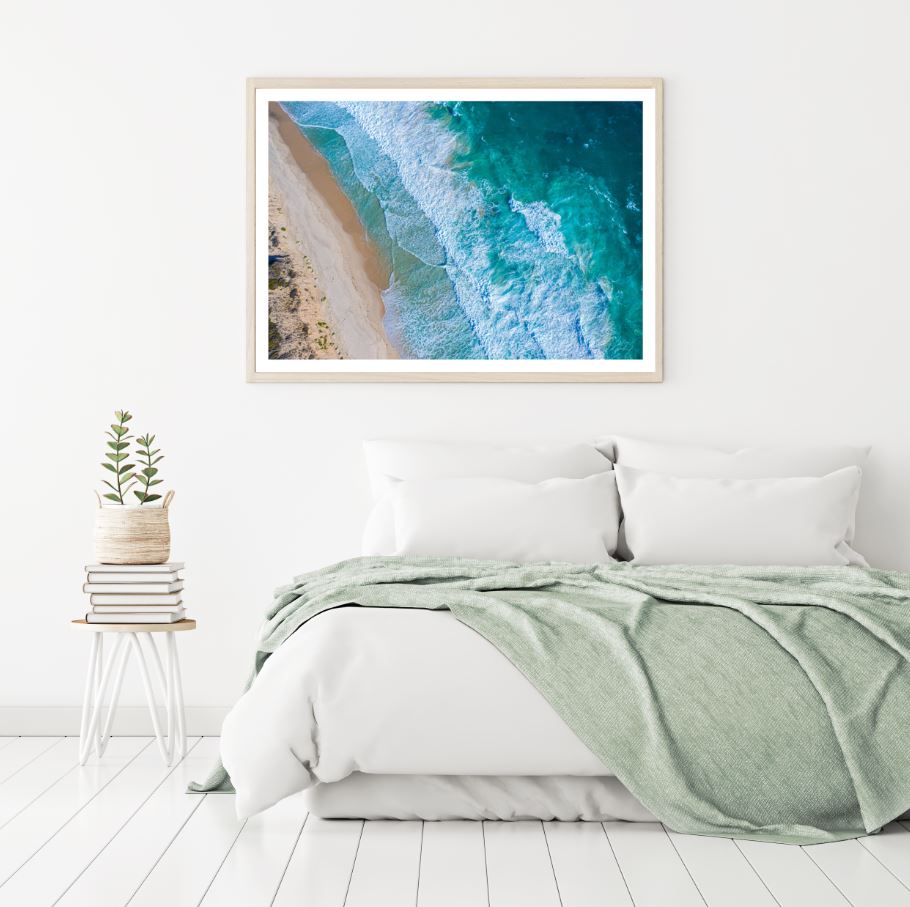 Sea Beach Aerial View Photograph Home Decor Premium Quality Poster Print Choose Your Sizes