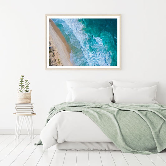 Sea Beach Aerial View Photograph Home Decor Premium Quality Poster Print Choose Your Sizes