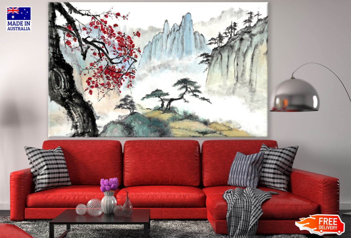 Nature Landscape Watercolor Painting Print 100% Australian Made