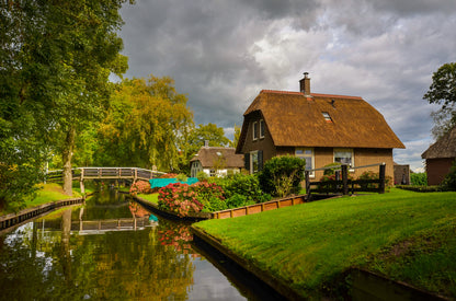 Village House Near Canal Photograph Print 100% Australian Made