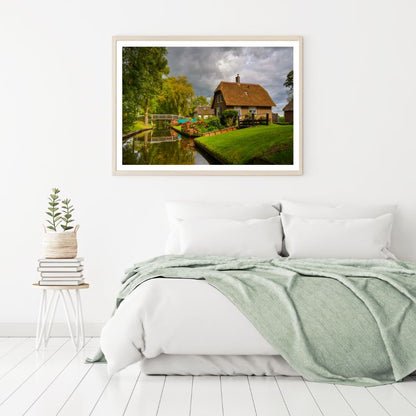 House Near River Photograph Home Decor Premium Quality Poster Print Choose Your Sizes