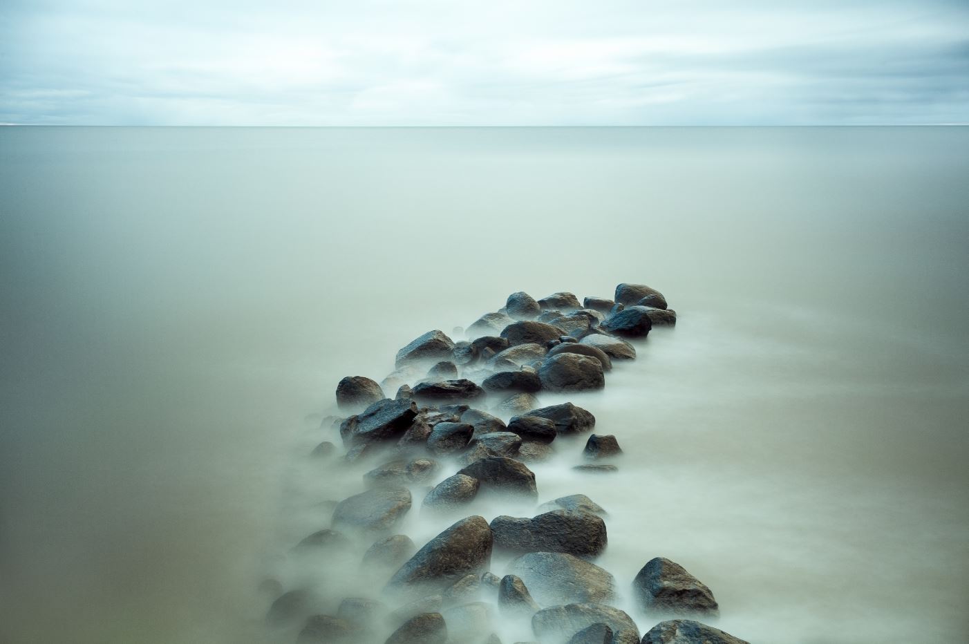 Calm Sea Misty Scenery Photograph Home Decor Premium Quality Poster Print Choose Your Sizes
