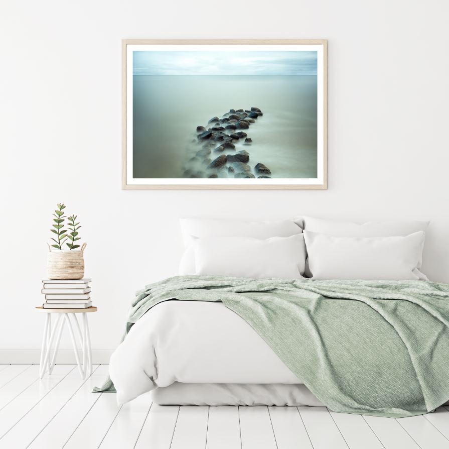 Calm Sea Misty Scenery Photograph Home Decor Premium Quality Poster Print Choose Your Sizes