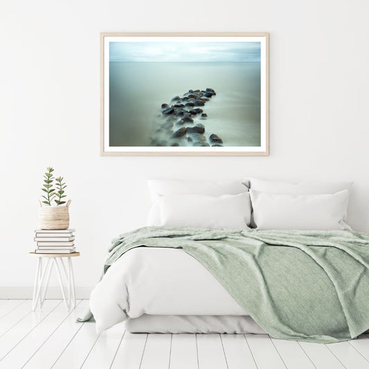 Calm Sea Misty Scenery Photograph Home Decor Premium Quality Poster Print Choose Your Sizes